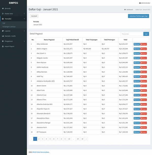 Source Code Aplikasi Kepegawaian dan Penggajian Menggunakan Laravel 7 - Image 6