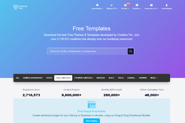7 Situs Terbaik Untuk Download Template Website dan Aplikasi Mobile Gratis